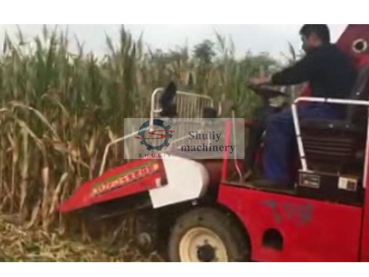 combined corn harvester