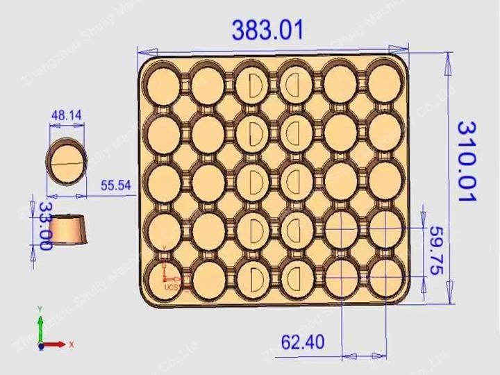 펄프 과일 트레이 금형 디자인