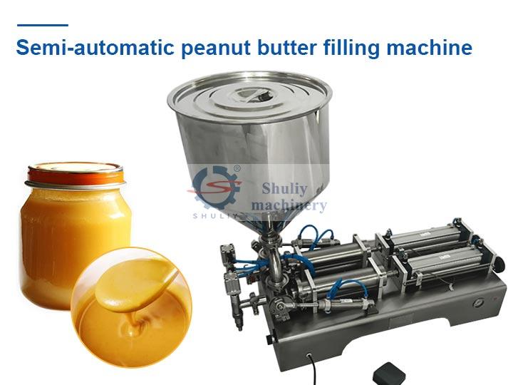 Semi-automatic peanut butter filling machine