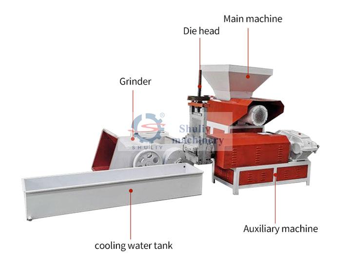 Structure de machine de granulation de mousse de 4 EPS